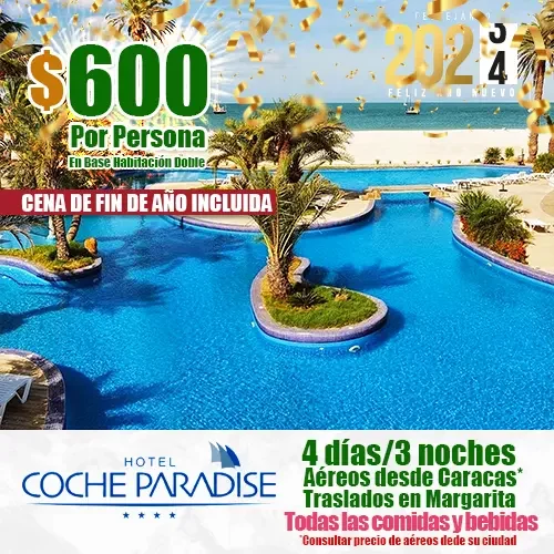 Coche Paradise | Fin de Año en Margarita | felizviaje.com