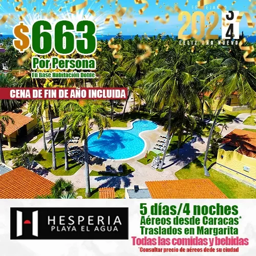 Hesperia Playa el Agua | Fin de Año en Margarita | felizviaje.com