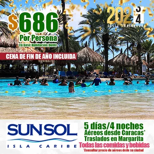 SUNSOL Isla Caribe | Fin de Año en Margarita | felizviaje.com