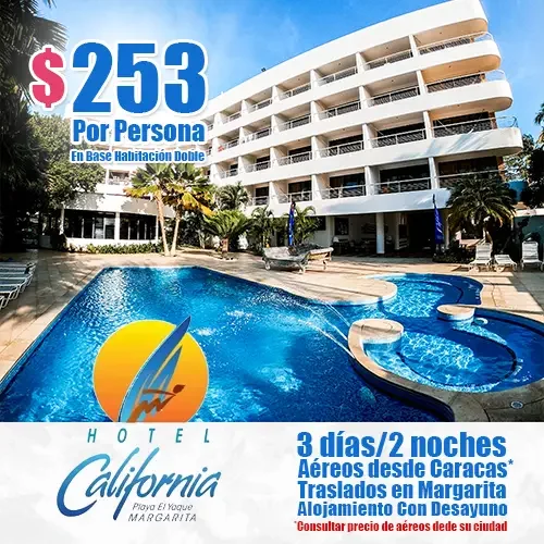 Hotel California - Ofertas de Temporada Baja a Margarita - felizviaje.com