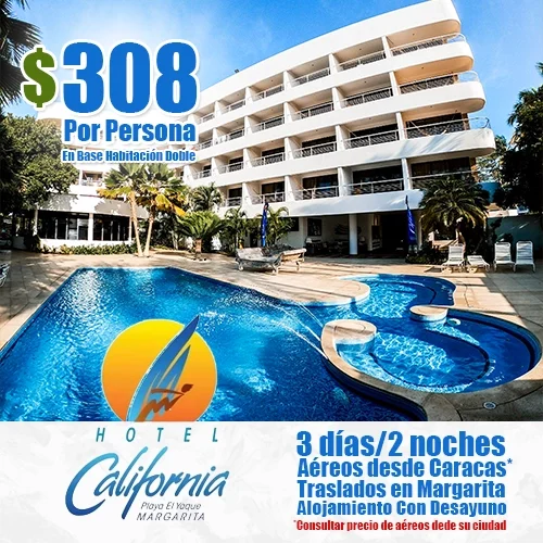 Hotel California | Ofertas de Temporada Baja a Margarita | felizviaje.com
