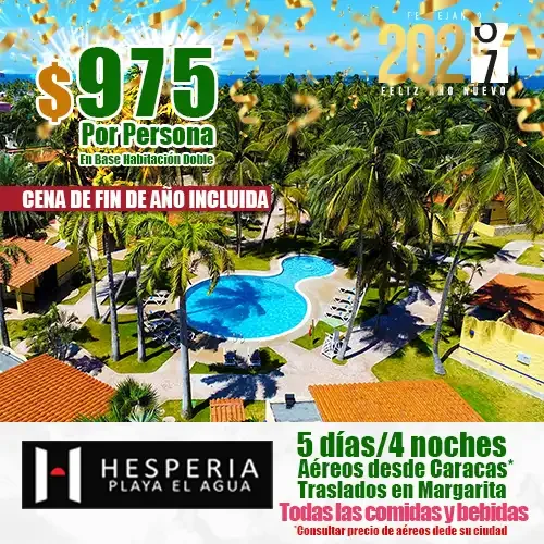 Hesperia Playa El Agua | Fin de Año en Margarita | felizviaje.com