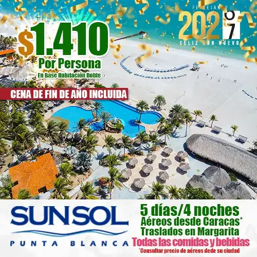 Este Fin de Año escápate al Hotel SUNSOL Punta Blanca, tu Todo Incluido de la Isla de Coche.